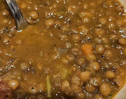Lentil soup is deliciou!!! at Le Pain Quotidien in Glendale
