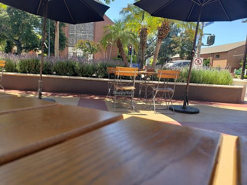Outdoor dining. at Le Pain Quotidien in Encino
