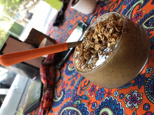 Banana ice cream at Sharanam Burger in Sao Paulo