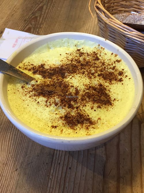 turmeric latte at Le Pain Quotidien in Mons