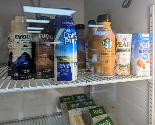 Plant based milks/shakes next door to the lodge at Grand Canyon Lodge Dining Room in North Rim