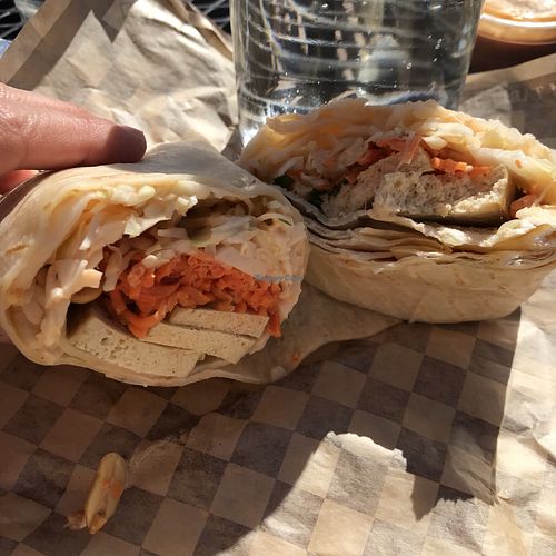 Thai wrap made vegan at Latitude 59 in Homer