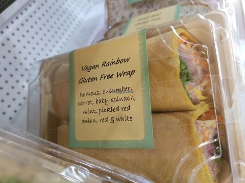 Vegan wrap at SYD - Lorna Jane Nourish Cafe - T2 in Sydney