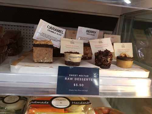 All vegan raw sweets at SYD - Lorna Jane Nourish Cafe - T2 in Sydney