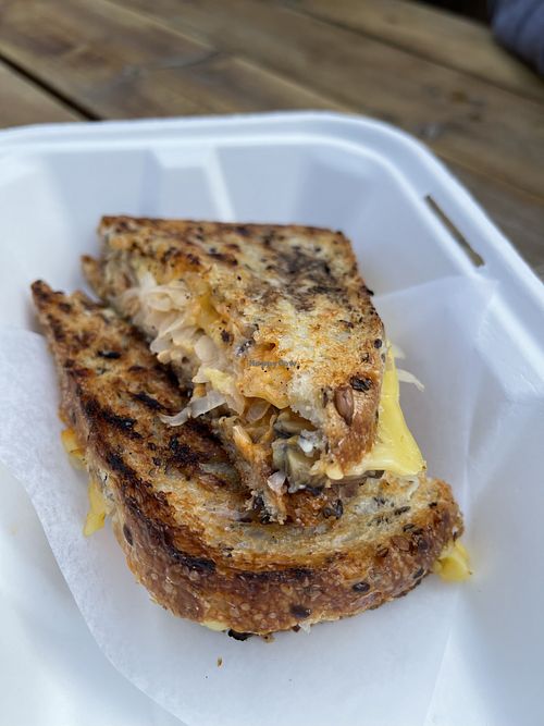 Vegan tempeh Reuben   at The Heart Cafe in Bragg Creek