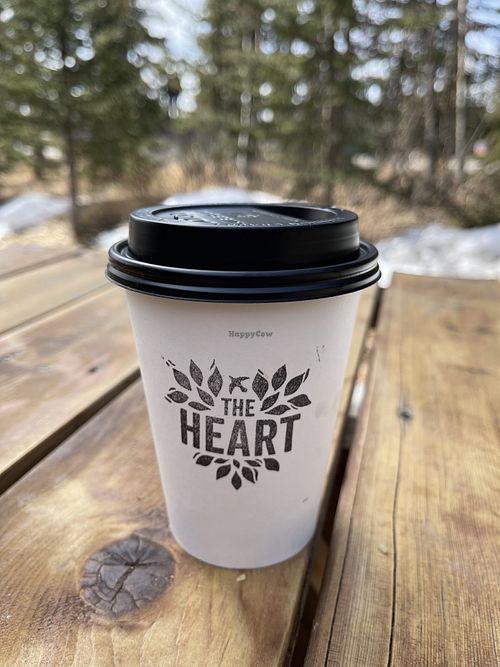 Latte with oat milk   at The Heart Cafe in Bragg Creek