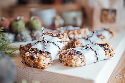 Chocolate oat bars at The Heart Cafe in Bragg Creek