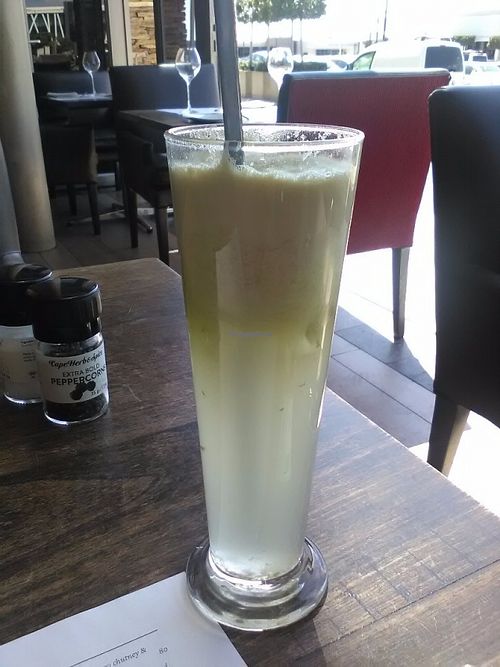 Freshly squeezed apple juice at Licorish Bistro in Johannesburg