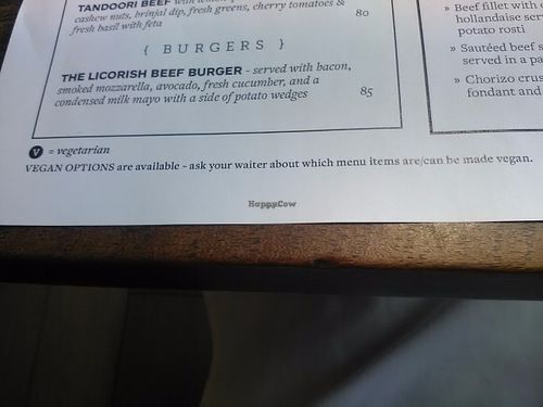 Staff prepared to assist with vegan options at Licorish Bistro in Johannesburg