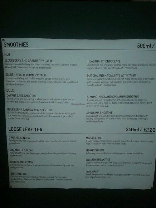 Smoothies and teas at Northern Juice in Newcastle