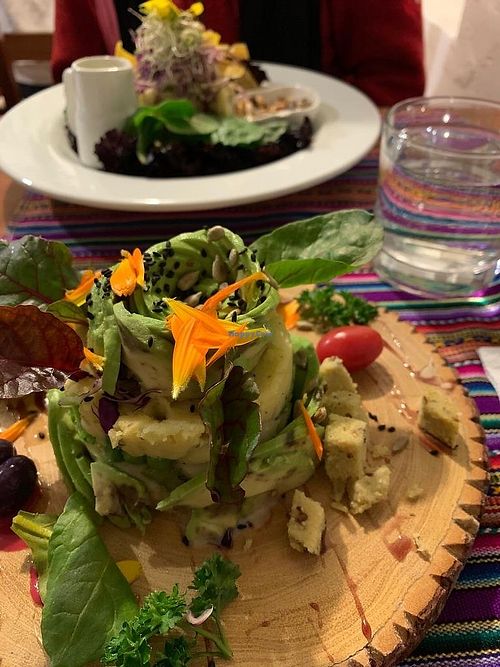 Causa at Vida Vegan Bistro in Cusco