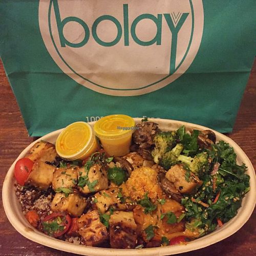 I ordered one of every vegan thing.   at Bolay in Royal Palm Beach