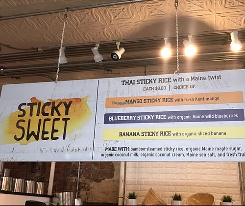 menu at Sticky Sweet in Portland