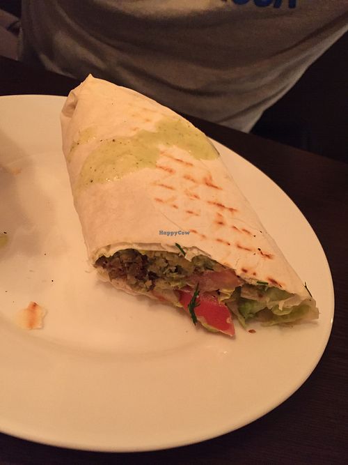 Falafel wrap at Ugol in Moscow