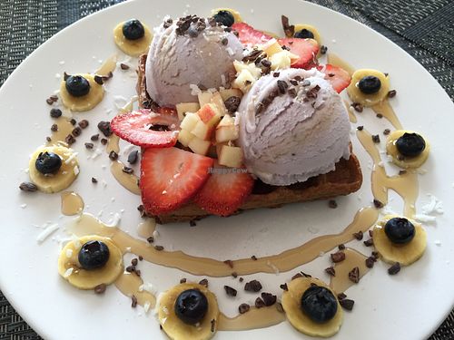 My favourite... their deserts waffle.  at Machima in Ajijic