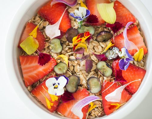 coconut yogurt & muesli  at Plant Cafe in Hamala