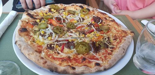 Pizza vegano yummy at Sa Cova in Mallorca