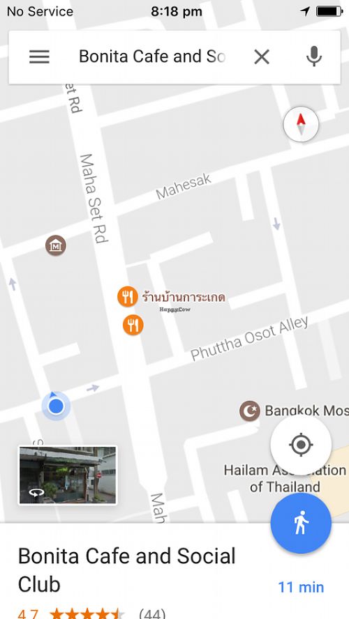 Follow the marker at Balaram Bhavan - Soi Liap Tai in Bangkok