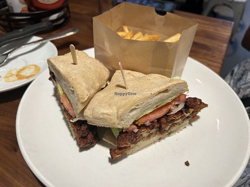 The mushroom po boy   at Sibling by Pushkin in Sacramento