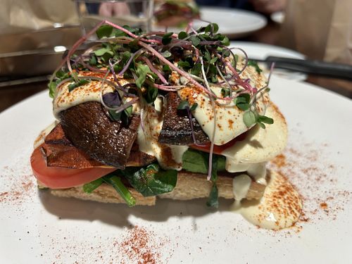 Vegan Benedict (portobello)   at Sibling by Pushkin in Sacramento