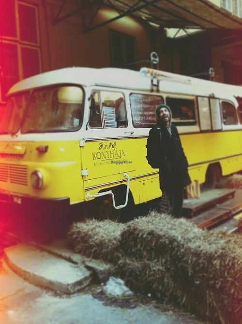 the truck at Robur Bisztrobusz in Budapest