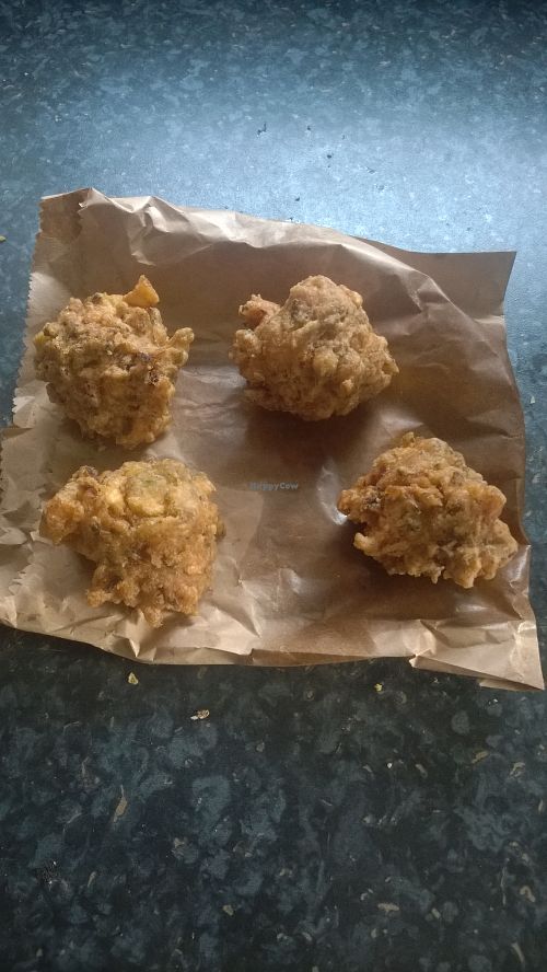Vegetable pakoras at The Grocery in Newcastle Upon Tyne