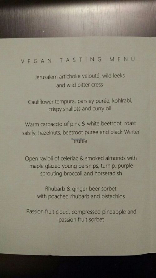 our vegan tasting menu at The Peat Inn Restaurant in Falkland