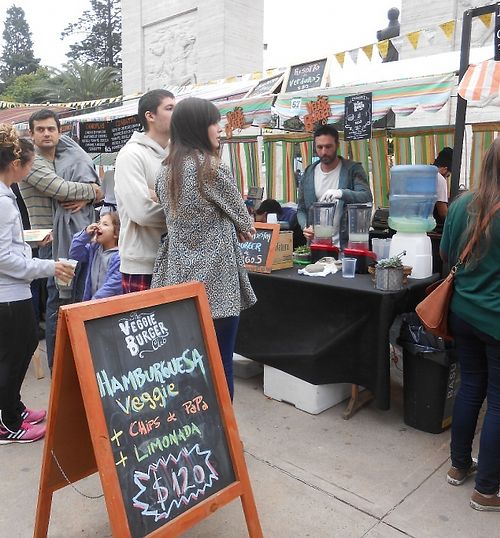 Organic Food Fair at Caballito at The Veggie Burger Club Food Truck in Buenos Aires