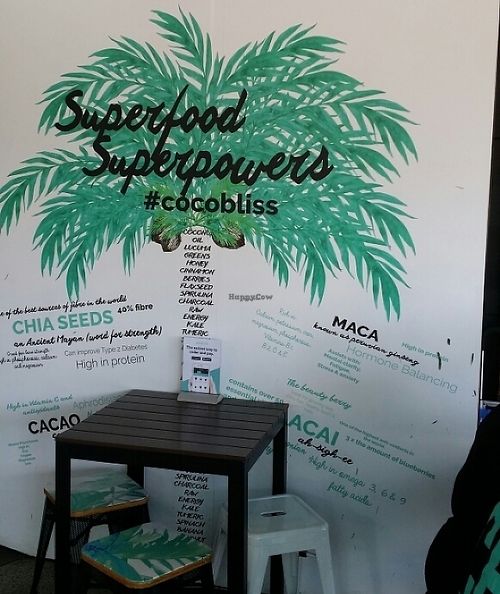 wall menu at Coco Bliss in Bulimba