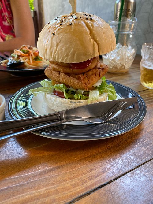 Tofu burger!  at The Chill in Trat