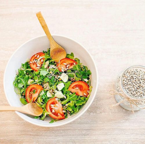 salad at Rawyal Raw Vegan Sweets - Vasile Milea in Bucharest