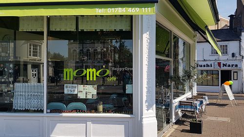 Outside in summer at Momo Cafe in South West London