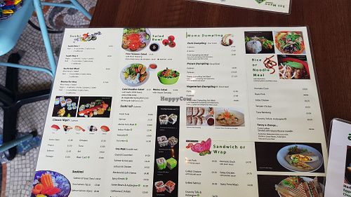 Menu at Momo Cafe in South West London