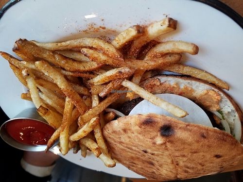 Vegan Falafel Burger  at The Crest Gastropub - Parsons Ave in Columbus