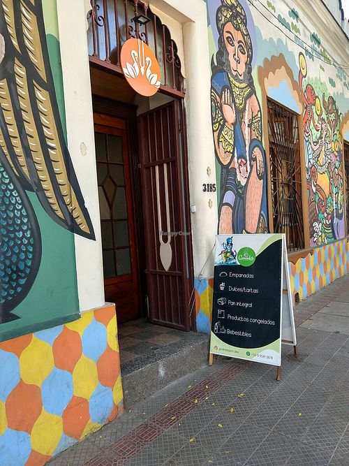 Sign at Govinda's - Diego Portales in Santiago