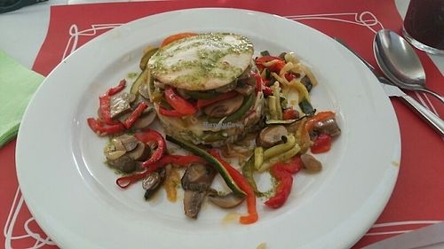 Lasaña vegetal at El Rincon de Andres in Malaga