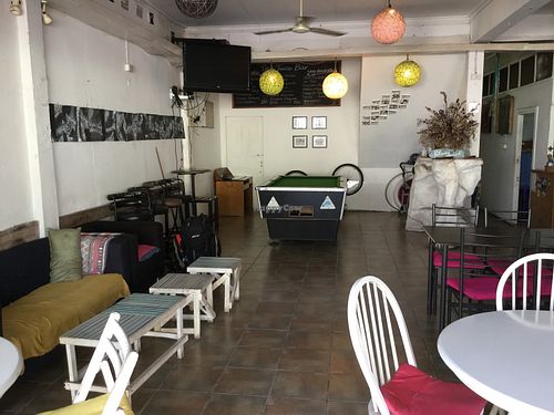 inside seating at Blue Juice in Krabi