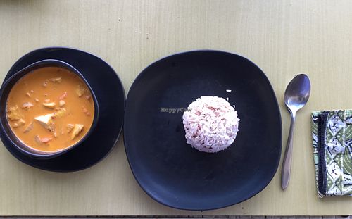 massaman curry with brown rice  at Blue Juice in Krabi