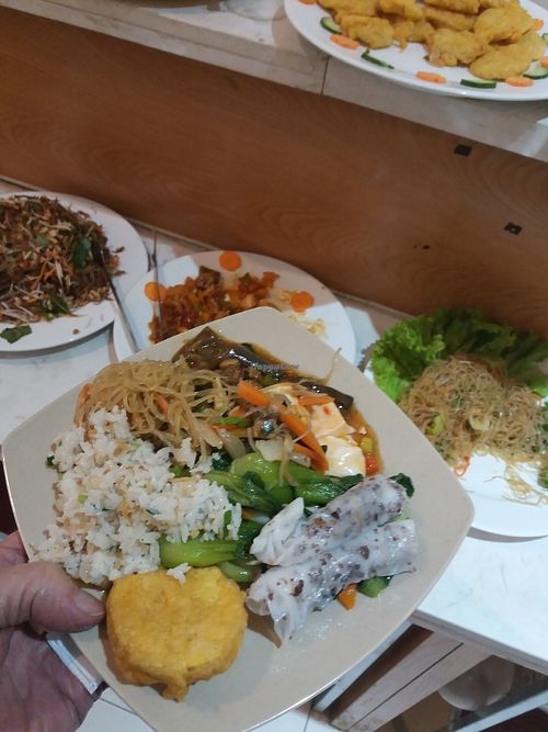 Buffet selection at Vo Uu Chay in Hanoi