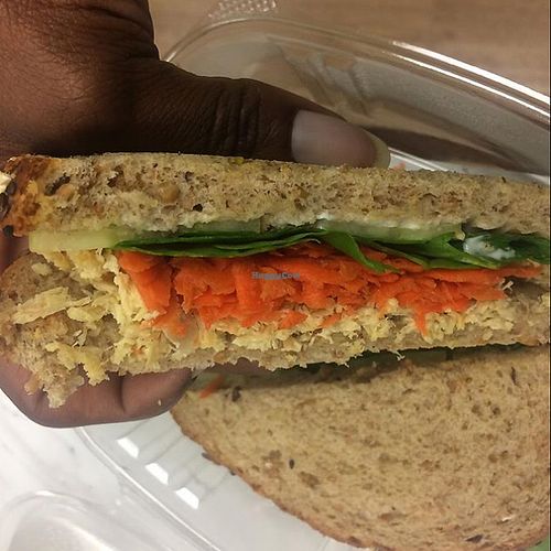 Vegan chicken salad sandwich  at Brazilian Acai Bowls in Bakersfield