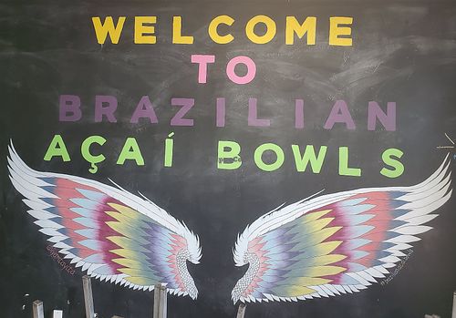 Inside art at Brazilian Acai Bowls in Bakersfield
