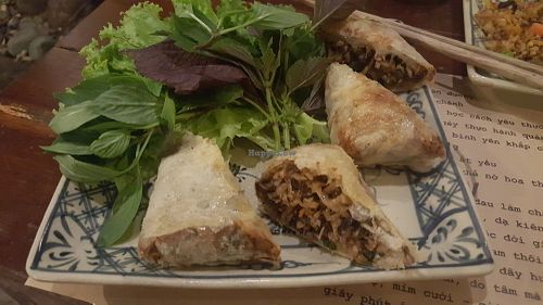 nem nam (fried bean curd rolls stuffed with mushrooms and carrots) at Here & Now - Phu Nhuan in Ho Chi Minh City