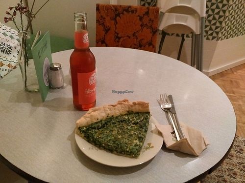 spinach quiche (cold) at Das Kombinat in Augsburg