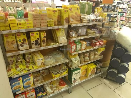 Gluten free sections (not everything vegan!) at Holland & Barrett - Kalverstraat in Amsterdam