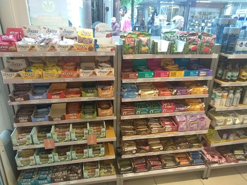 Chocolate/dates bars at Holland & Barrett - Kalverstraat in Amsterdam