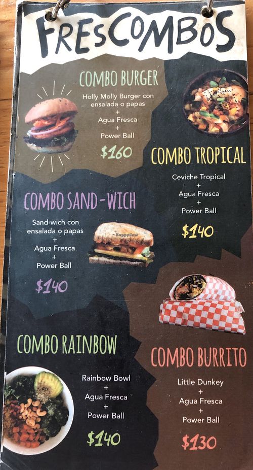 Menu Jan 2020 at Fresco Habito in Playa Del Carmen