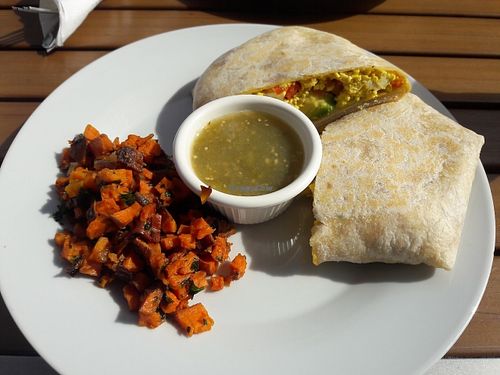 breakfast burrito at Bronze Cafe in Las Vegas