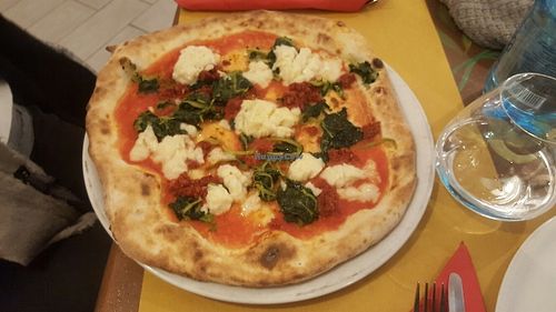 vegan ";Salami"; Pizza at Sciue Sciue in Florence