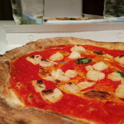 Vegan pizzas ordered via Deliveroo at Sciue Sciue in Florence