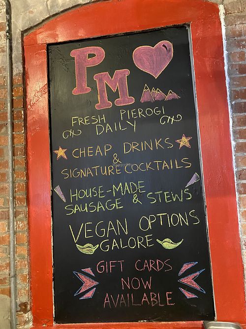 Sign at Pierogi Mountain in Columbus